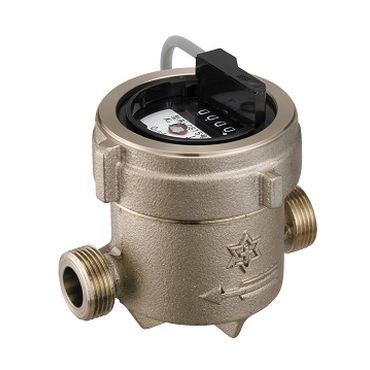 アズビル金門 GKDA エコパルス発信式水道メーター(2線) ガス管用金具付 上水ねじ