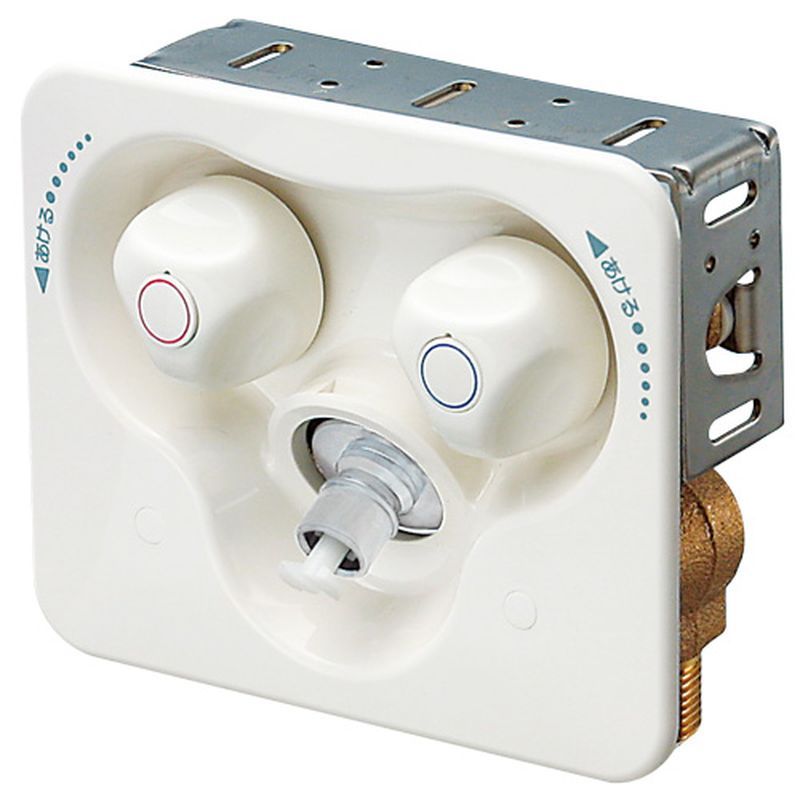 SC1200 2ハンドル混合水栓コンセント 緊急ストッパー付 寒冷地用