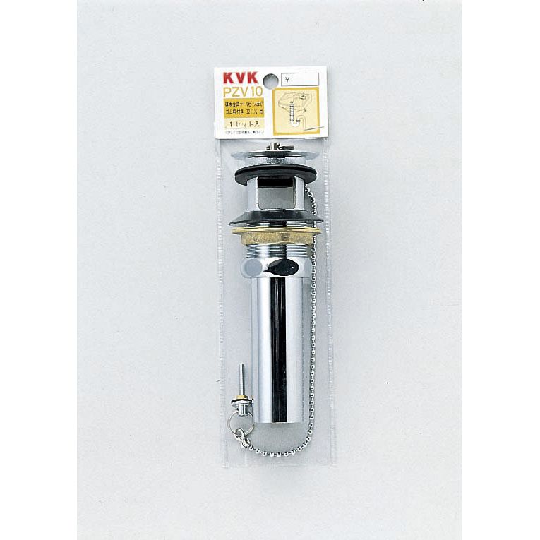 PZV10 洗面用排水栓テールピース オーバーフロー付 ゴム栓式