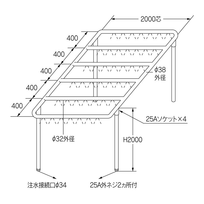 カクダイ 2498 プール用シャワー(ステンレス)