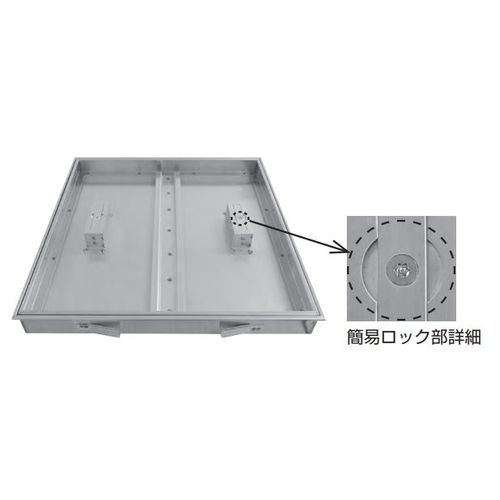 伊藤鉄工 SEH6SL フロアーハッチ オールステンレス製 充填用簡易ロック式 屋内 T-歩行用