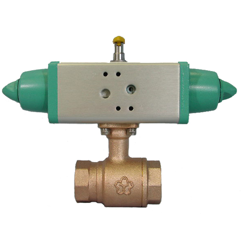 大和バルブ P-BLES空気圧操作ボール弁 単作動【CAC406･SCS304･PTFE】10K