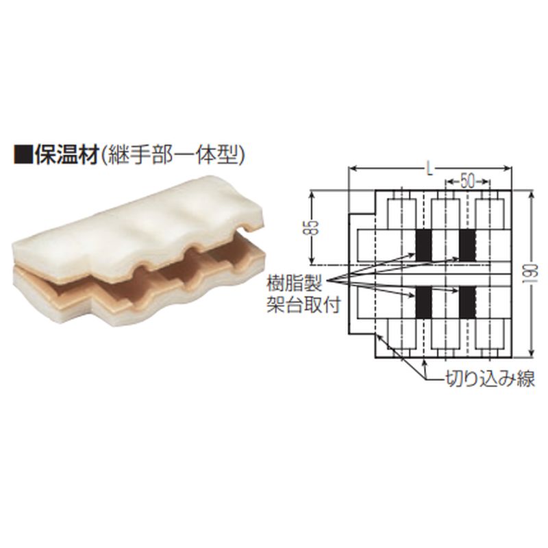 MGSH-□FC 保温材(継手部一体型)(スタンダードヘッダー用)