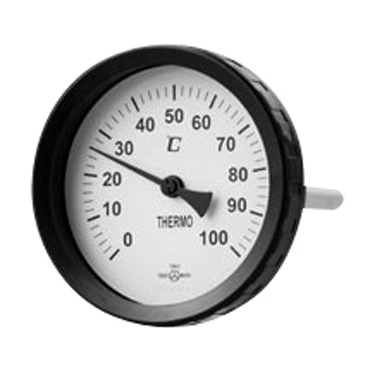 山本計器 120℃ バイメタル温度計 T型 保護管付