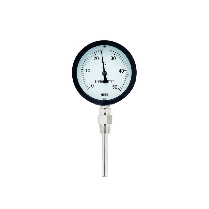 ネステック BTH-S バイメタル温度計 【立型・50℃・100Φ】[保護管無]