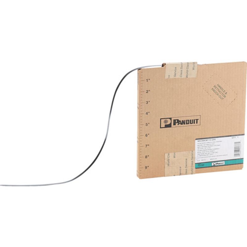 パンドウィット MSCNW38T15-QR6 バックルロック式ナイロン11コーティング長尺ステンスチールバンド（Panduit MSCNW38T15-QR6 带扣锁式尼龙涂层长尺不锈钢扎带​）