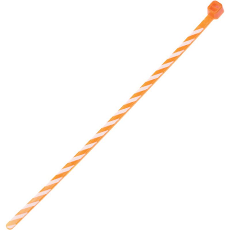 パンドウィット PLT1M-L3-10 ストライプナイロン結束バンド オレンジ/白 50本入