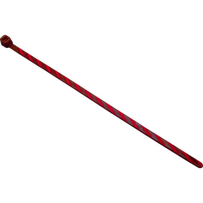 パンドウィット PLT1M-L1-2 ストライプナイロン結束バンド 茶/赤 50本入