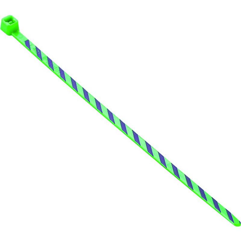 パンドウィット PLT1M-L5-7 ストライプナイロン結束バンド 緑/紫 50本入