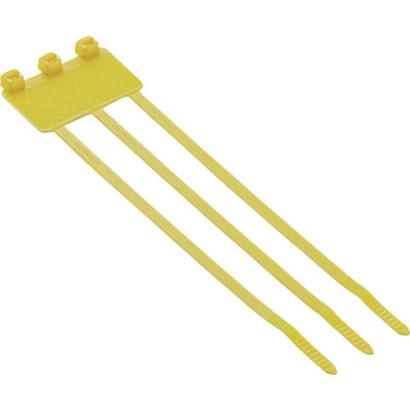 パンドウィット PL3M2S-D4Y 旗型タイプナイロン結束バンド 黄 500本入