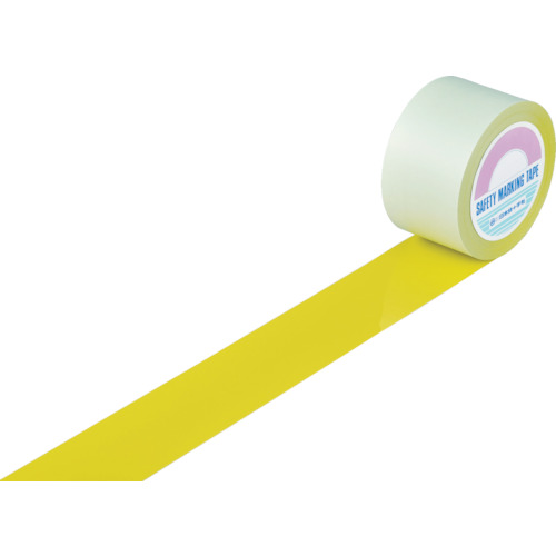 148093 ガードテープ(ラインテープ) 黄 GT-751Y 75mm幅x100m 屋内用