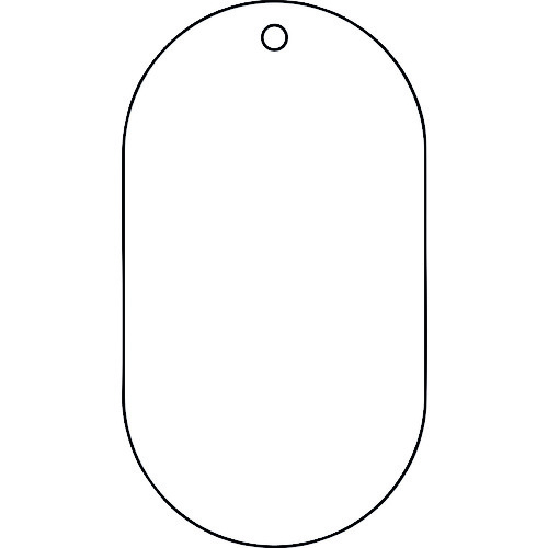 169200 バルブ表示札 白無地タイプ バルブー200 90x50mm エンビ