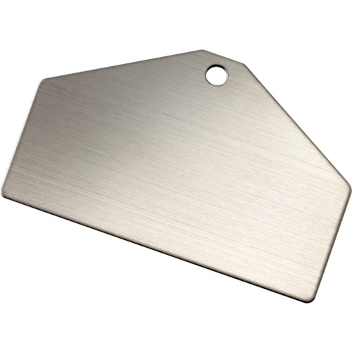 306013 ステンレス製ベース札(無地札) シルバー ステンレス札-C 50x80x0.8mm 10枚組