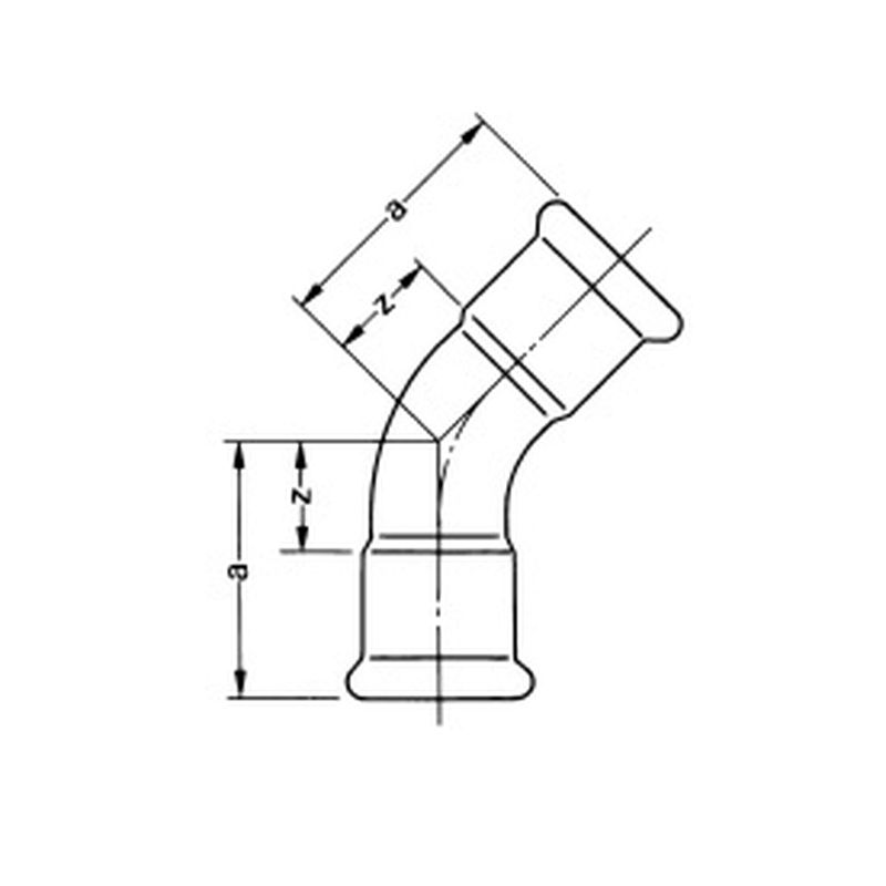CUプレスー45E 45°エルボ CUプレス