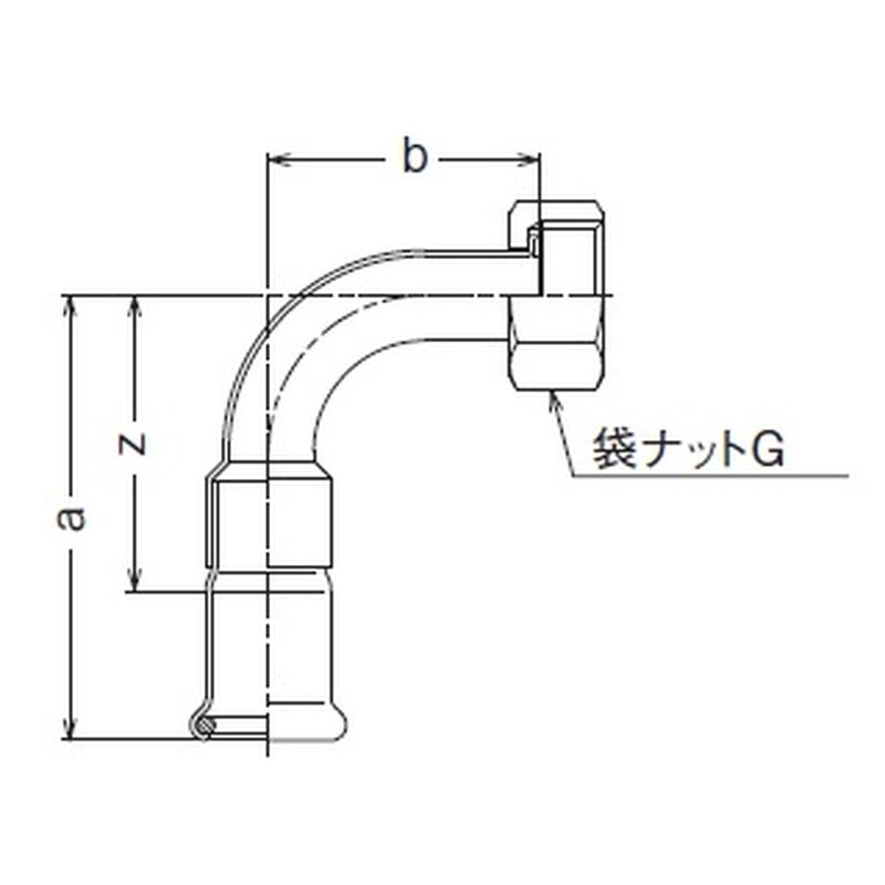 CUプレスー90U 90°ユニオン CUプレス