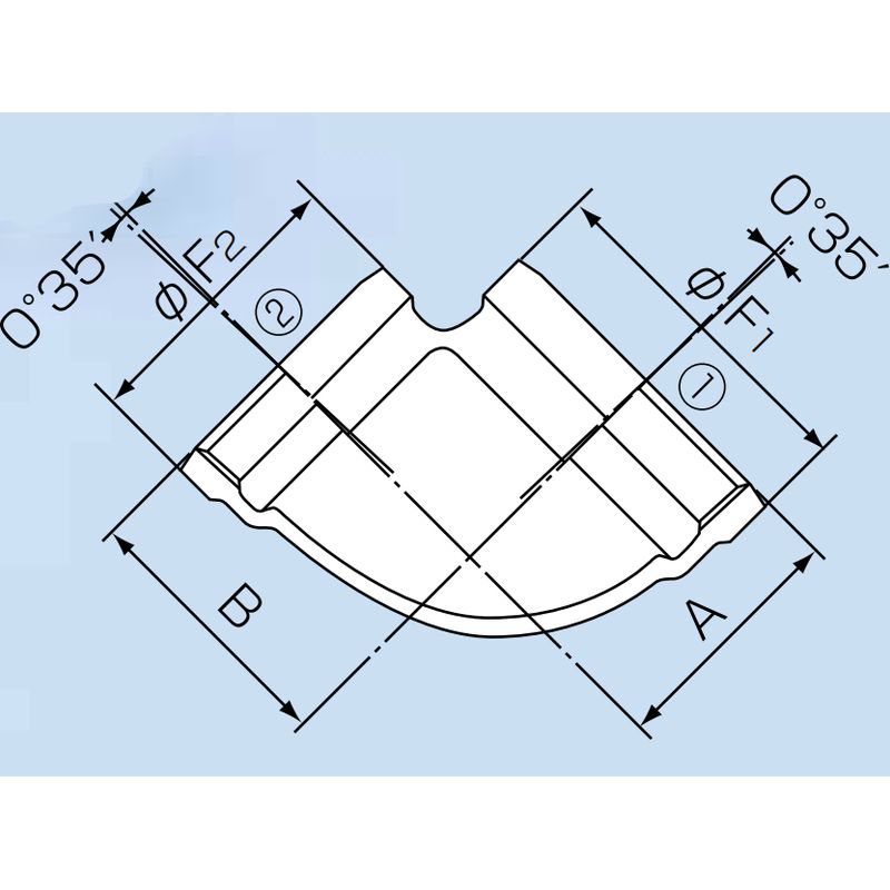 DGL 90°エルボ ドレネジ継手 - 画像2