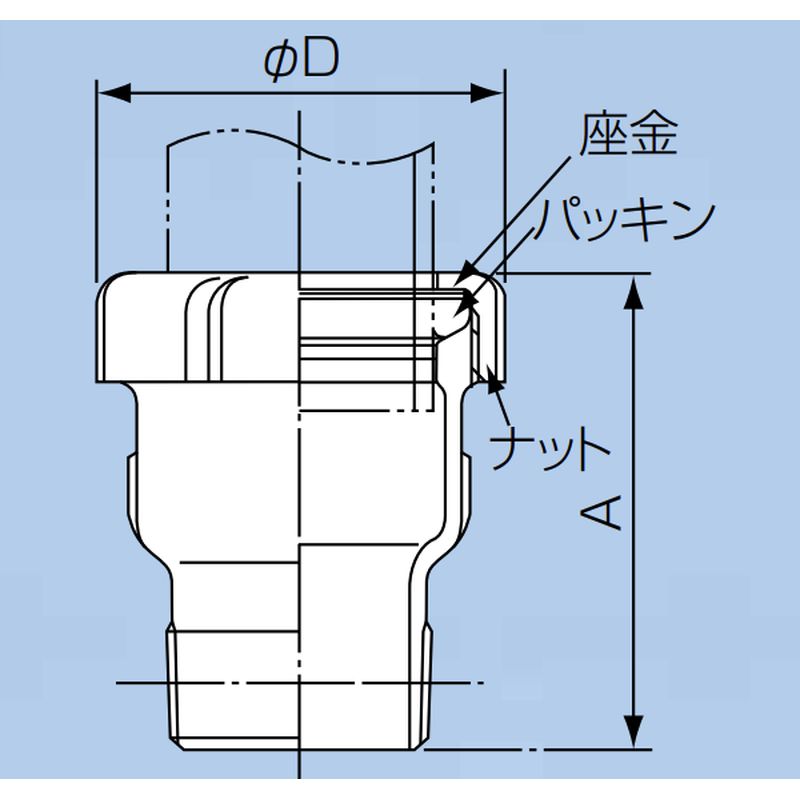 DGOTS おねじタッカーソケット ドレネジ継手 - 画像2