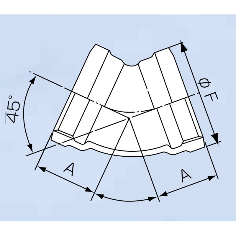 DGL45 45°エルボ ドレネジ継手 - 画像2