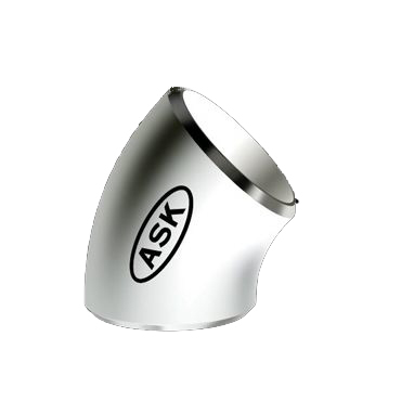 シロSGP45EL 45°エルボ(ロング) 溶接式管継手 白