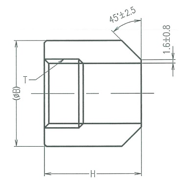 BH-S25C-Sch80 ボス S25C 高圧ねじ込み継手