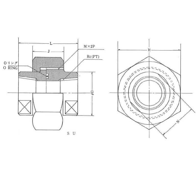 SU ねじ込み 高圧ユニオン 白