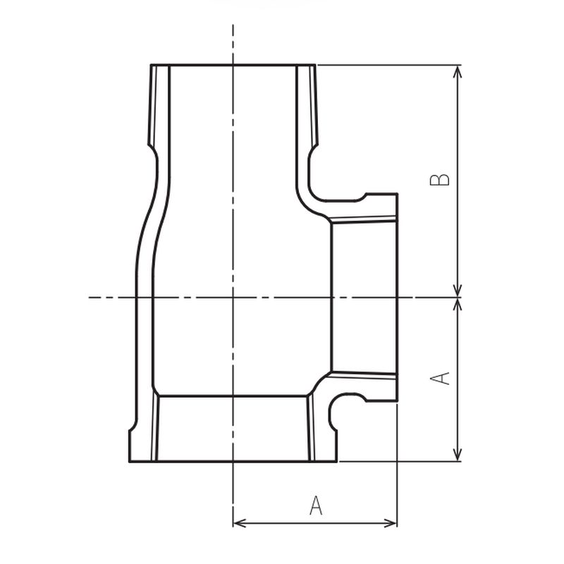 ST めすおすT ねじ込み式可鍛鋳鉄製管継手 白 - 画像3