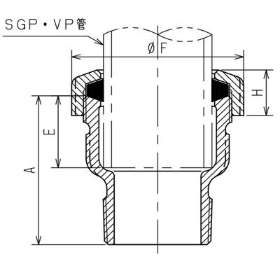 OTS-シロ 外ネジ タッカーソケット 白 ドレンネジ継手 - 画像2