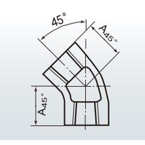 45L 白 45°エルボ - 画像3