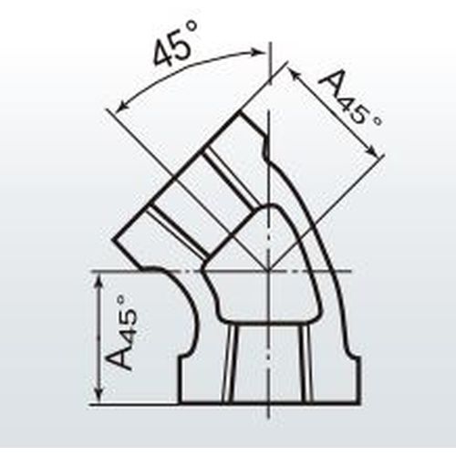 45L 白 45°エルボ - 画像4