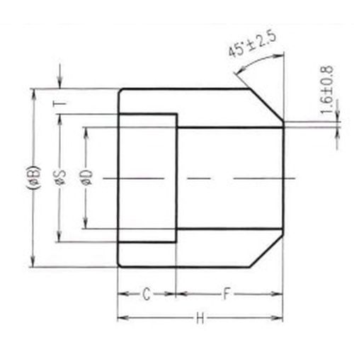SW-BH-PT370-Sch80 ボス PT370 高圧差し込み継手 - 画像2