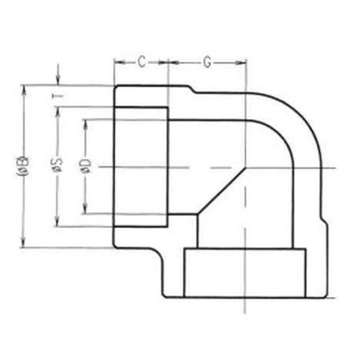 SW-L-PT370-Sch80 90°エルボ PT370 高圧差し込み継手 - 画像2