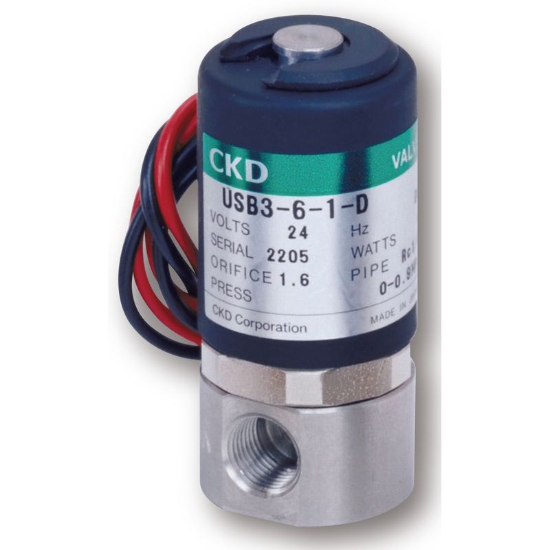 CKD USB3-6-1-E-DC24V 小型 直動式2ポート電磁弁