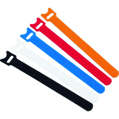 トラスコ MKSH1915W マジックバンド 超薄型 ストラップ 15cm 白