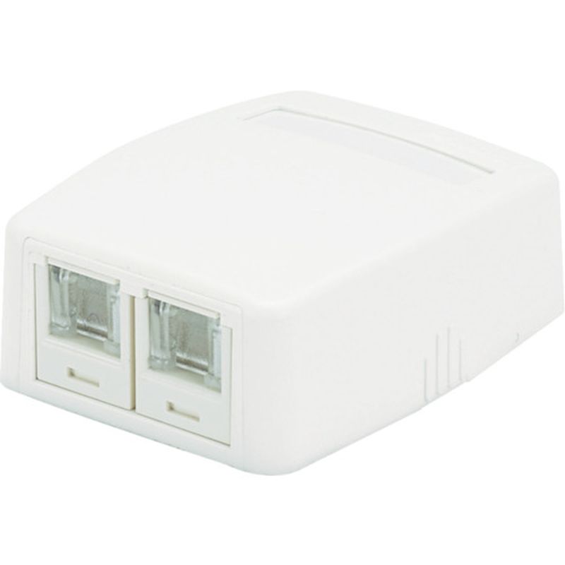 パンドウィット JOQ2H500 CAT5Eスプリングシャッター付きローゼットキット 2個口 白
