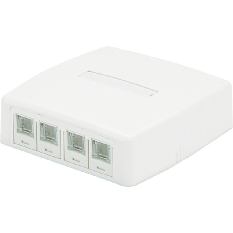 パンドウィット JOQ4H500 CAT5Eスプリングシャッター付きローゼットキット 4個口 白