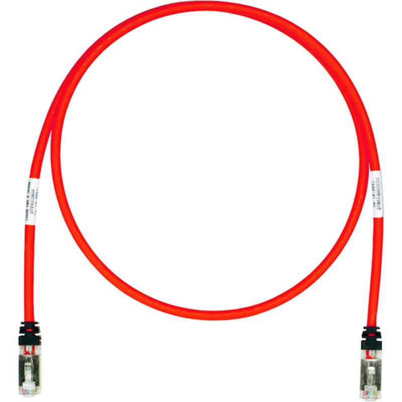 パンドウィット STP6X2.5MRD CAT6A/CAT6 シールドパッチコード 2.5m 赤