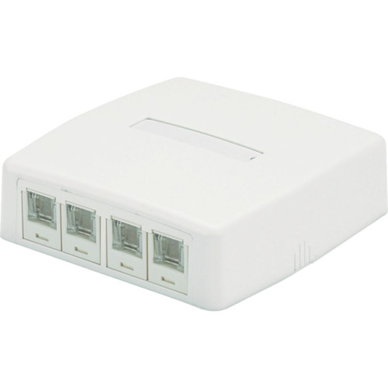 パンドウィット JOQ4H6A00 CAT6Aスプリングシャッター付きローゼットキット 4個口 白