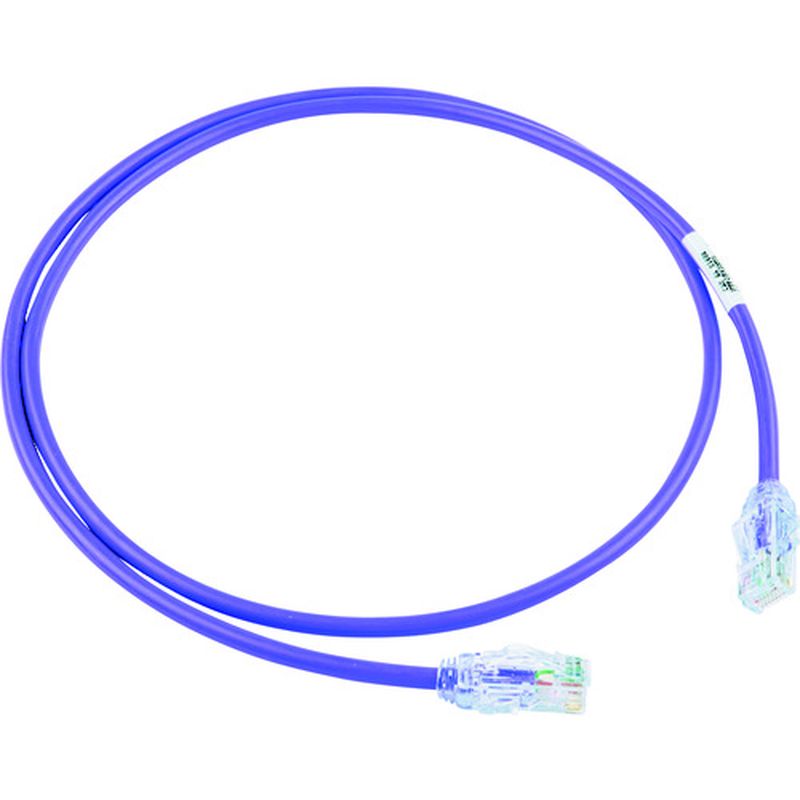 パンドウィット UTP28X0.5MVL カテゴリ6A細径パッチコード 0.5m 紫