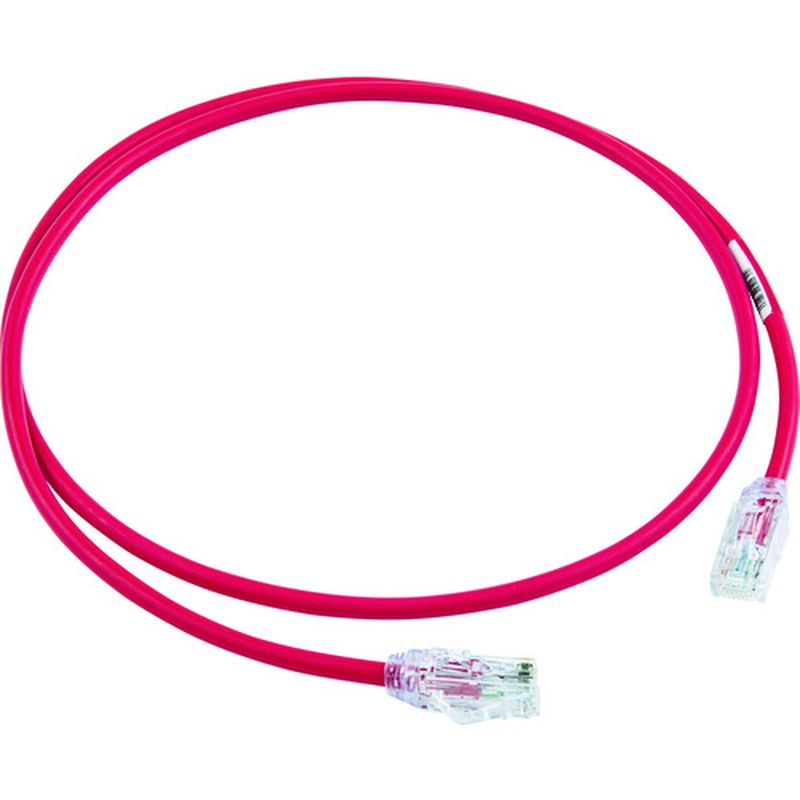 パンドウィット UTP28X1MRD カテゴリ6A細径パッチコード 1m 赤