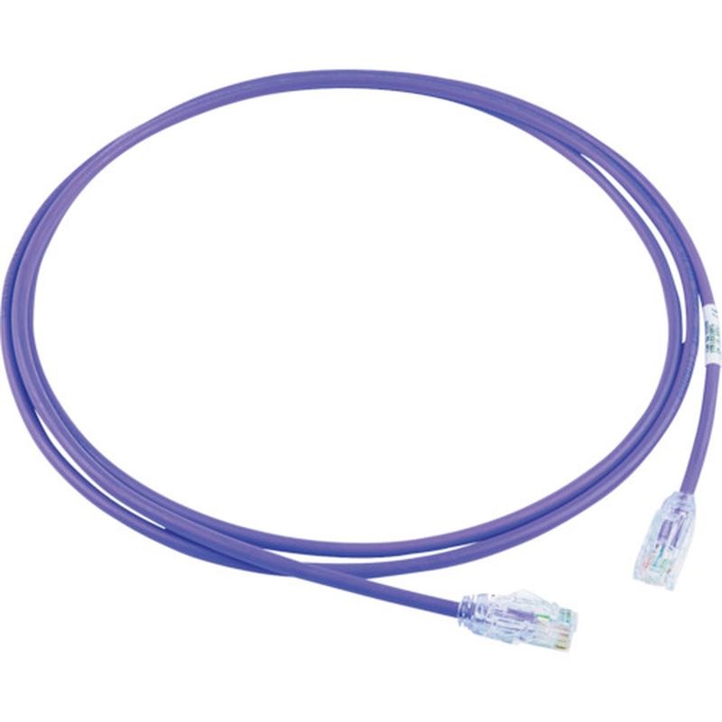 パンドウィット UTP28X2MVL カテゴリ6A細径パッチコード 2m 紫