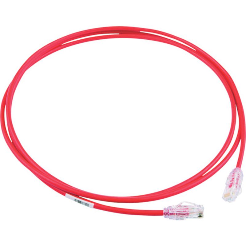パンドウィット UTP28X2MRD カテゴリ6A細径パッチコード 2m 赤