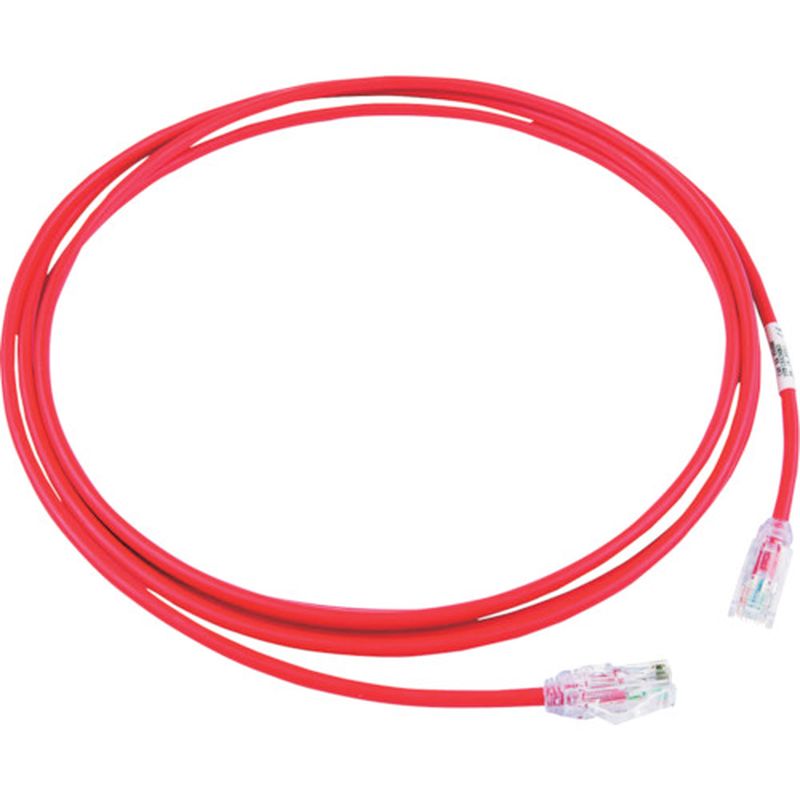 パンドウィット UTP28X3MRD カテゴリ6A細径パッチコード 3m 赤