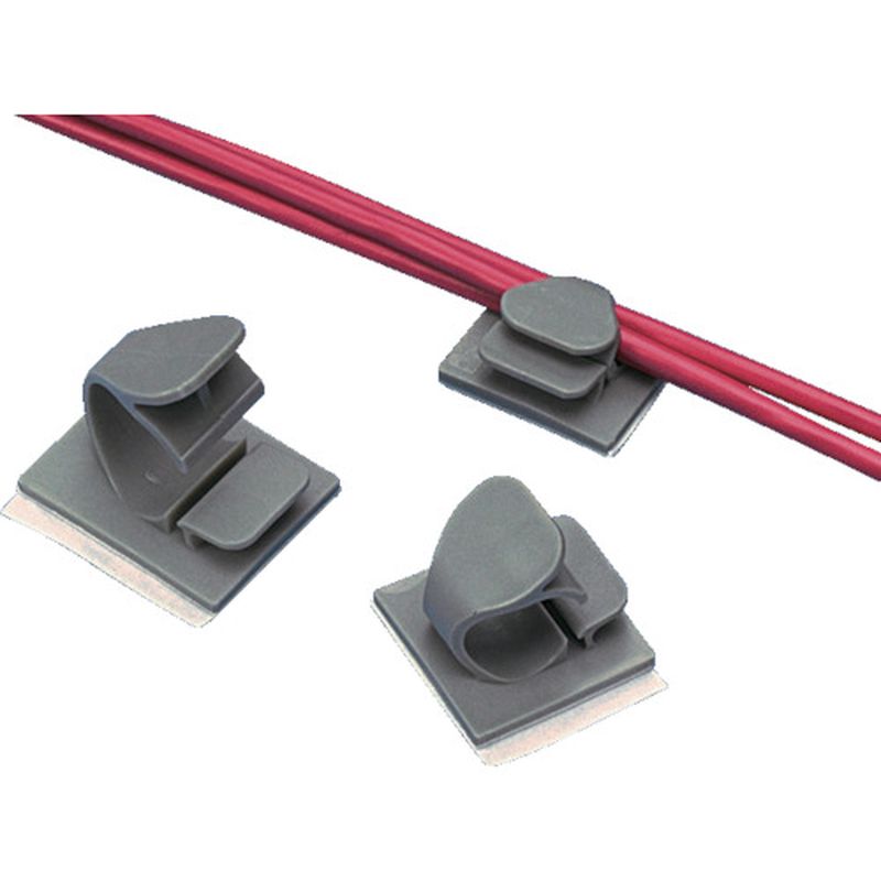 パンドウィット LWC50-A-L14 コードクリップ 粘着テープ付き テレホングレー 50個入