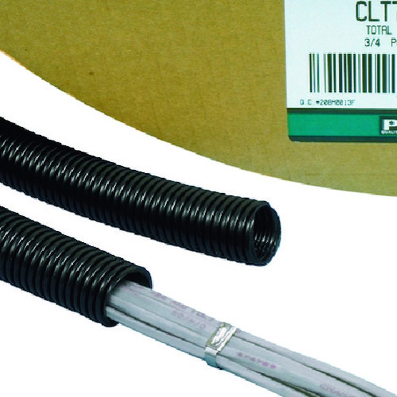 パンドウィット CLTS100N-C コルゲートチューブ 耐熱性ナイロン6 スリットなし 黒