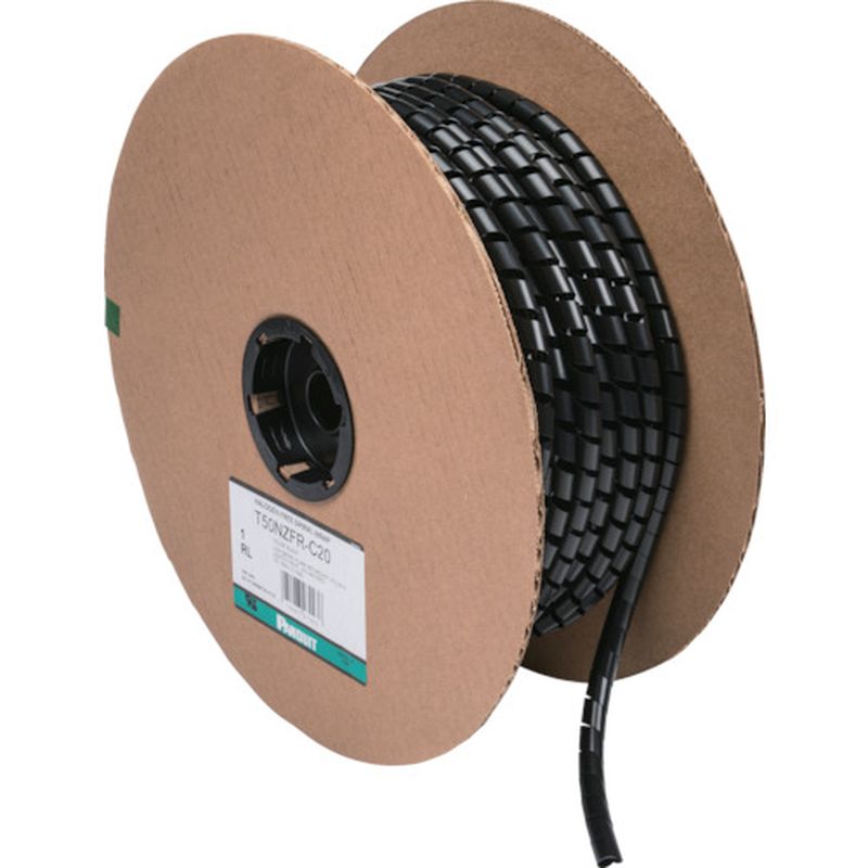 パンドウィット T50NZFR-C20 スパイラルラッピング ハロゲンフリー難燃性ナイロン6 黒