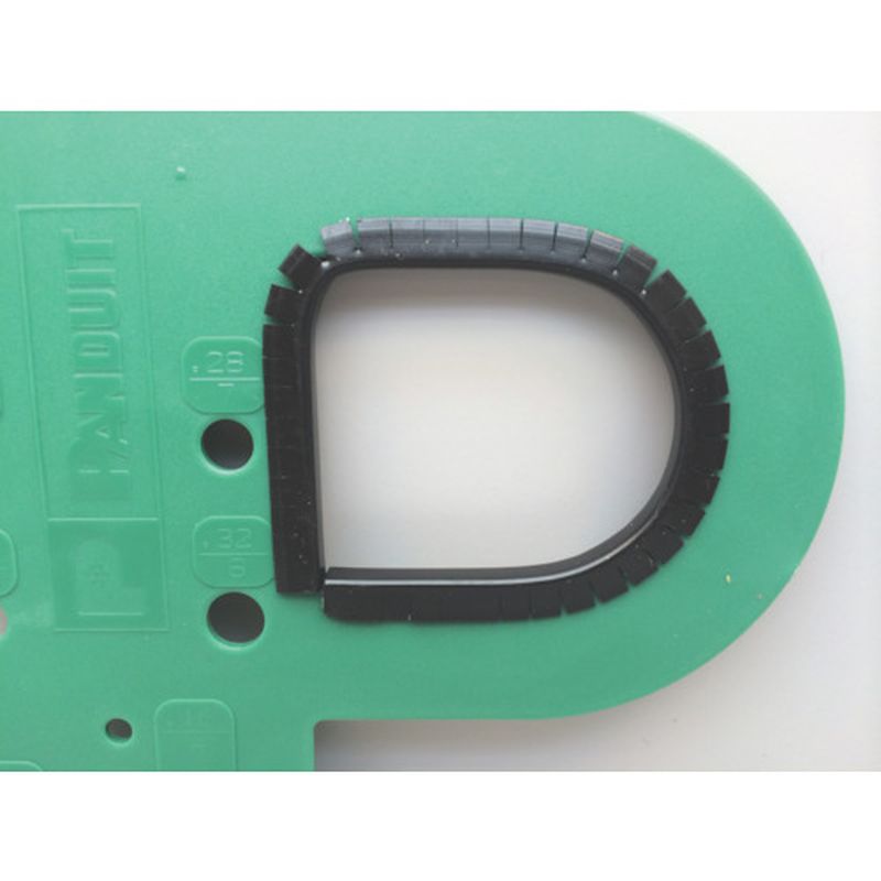 パンドウィット GEE144F-C0 自在ブッシュ スリット付き･ロールタイプ 耐候性黒
