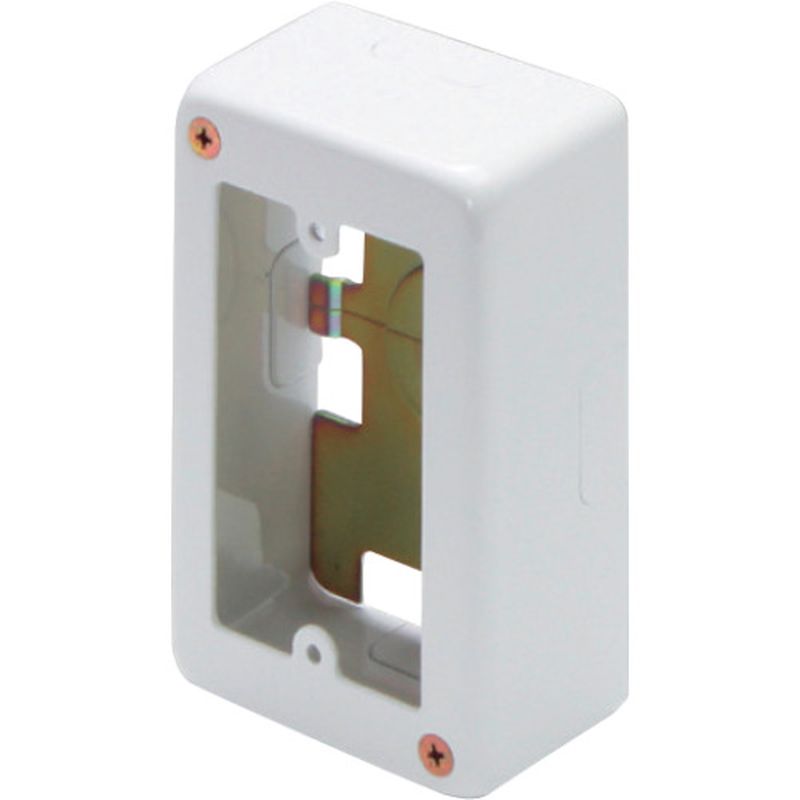 A3012 1個用スイッチボックス A型専用浅型 ホワイト メタルモール付属品（A3012 单位开关暗盒 A型专用浅型 白色 金属线槽附件）