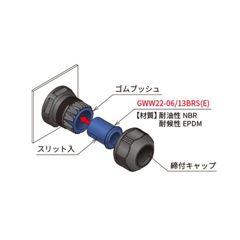 GWW22-06/13BRS OA-WW専用ゴムブッシュ