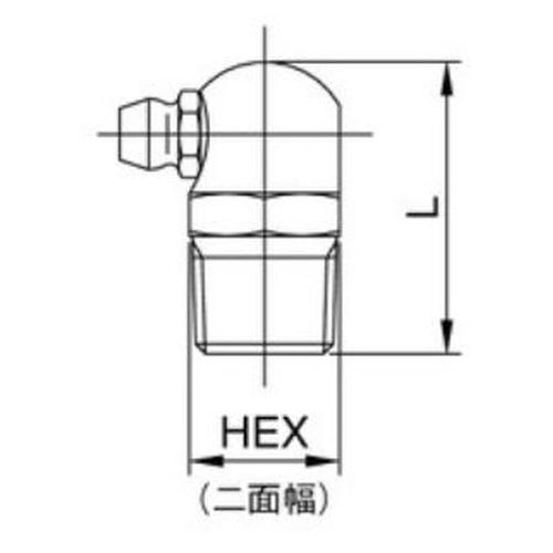 NGC グリースニップルC型 黄銅製 - 画像2