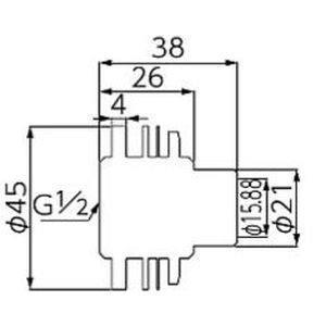 ミヤコ M339C 銅管用ユニット取出金具 パッキン付 - 画像2